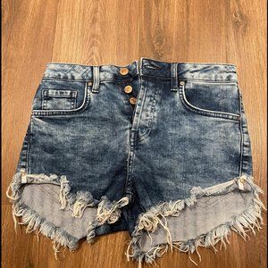 brand new, jean shorts, blue, forever 21, size s